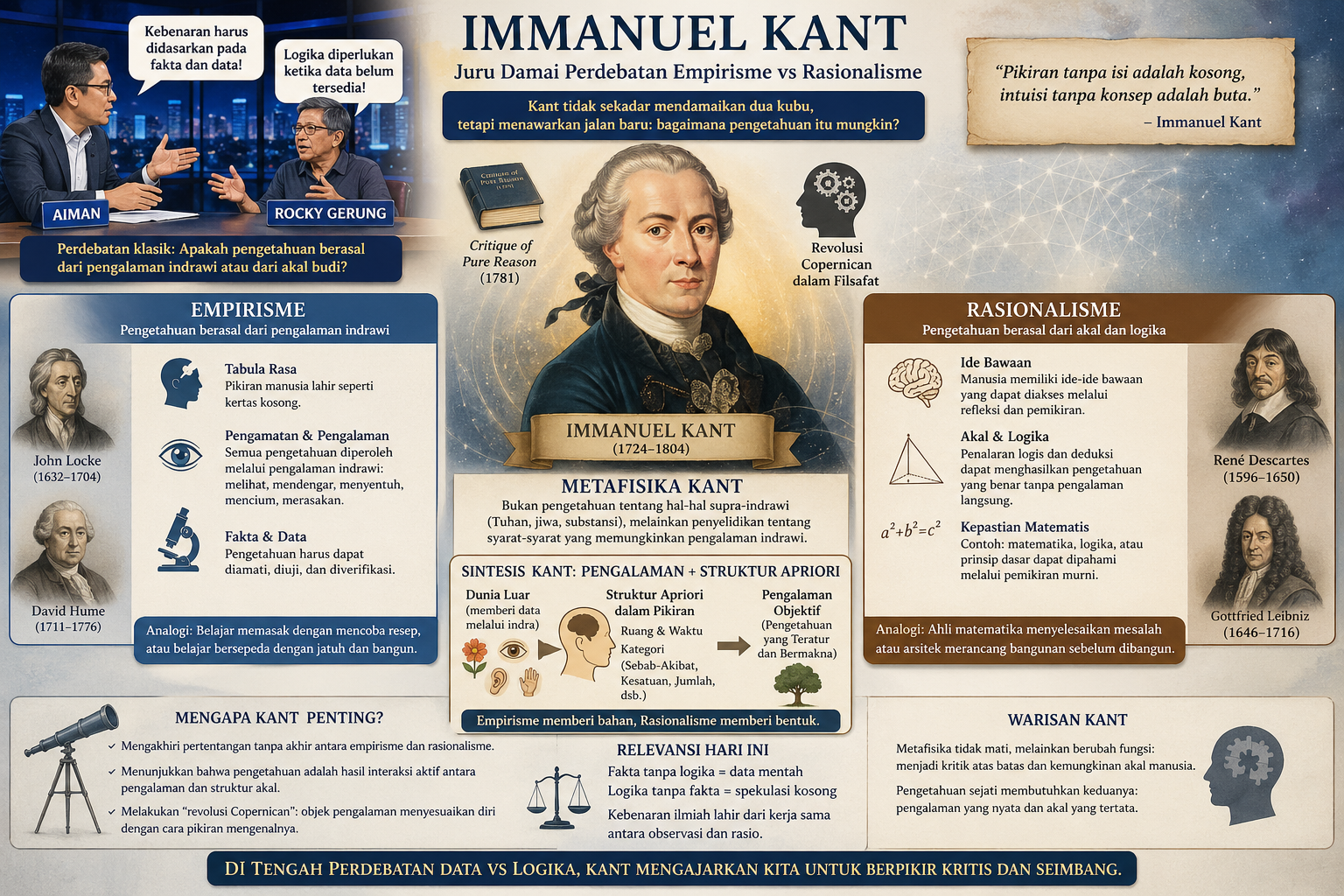 Sudut Pandang Metafisika Immanuel Kant: Juru Damai Perdebatan Empirisme Vs Rasionalisme