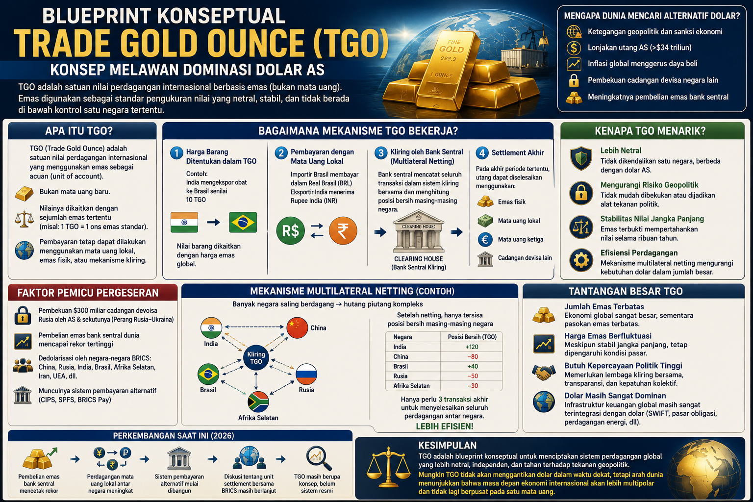 Blue Print Konseptual “Trade Gold Ounce (TGO)” : Konsep Melawan Dominasi Dolar AS