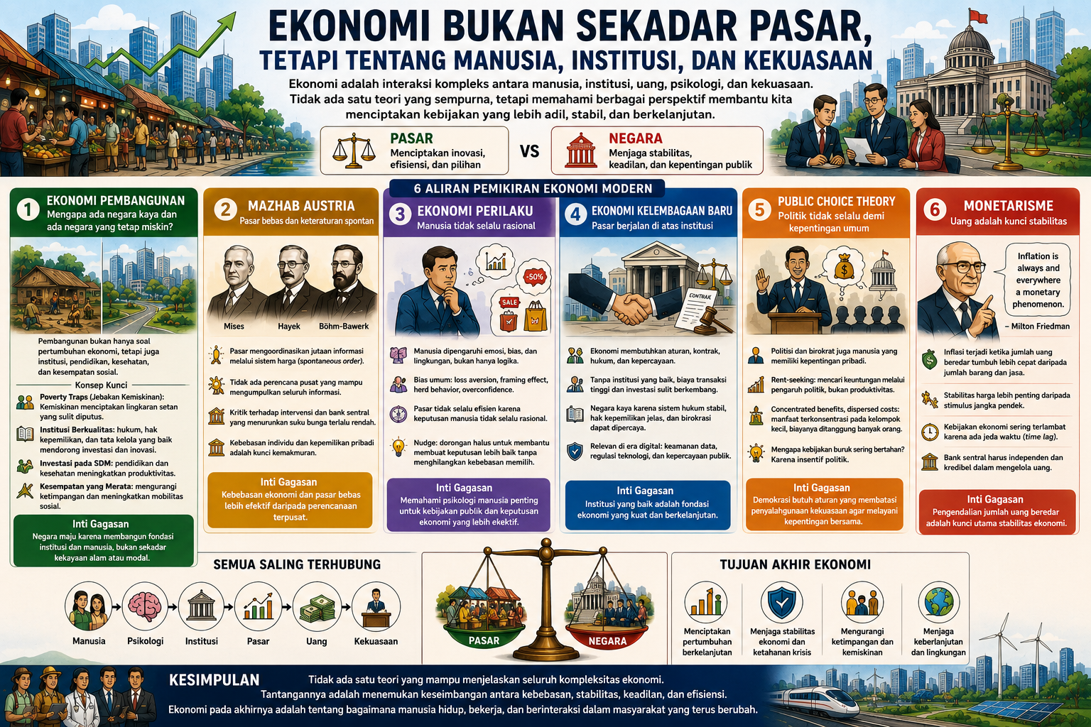 Ekonomi Bukan Sekadar Pasar, tetapi Tentang Manusia, Institusi, dan Kekuasaan