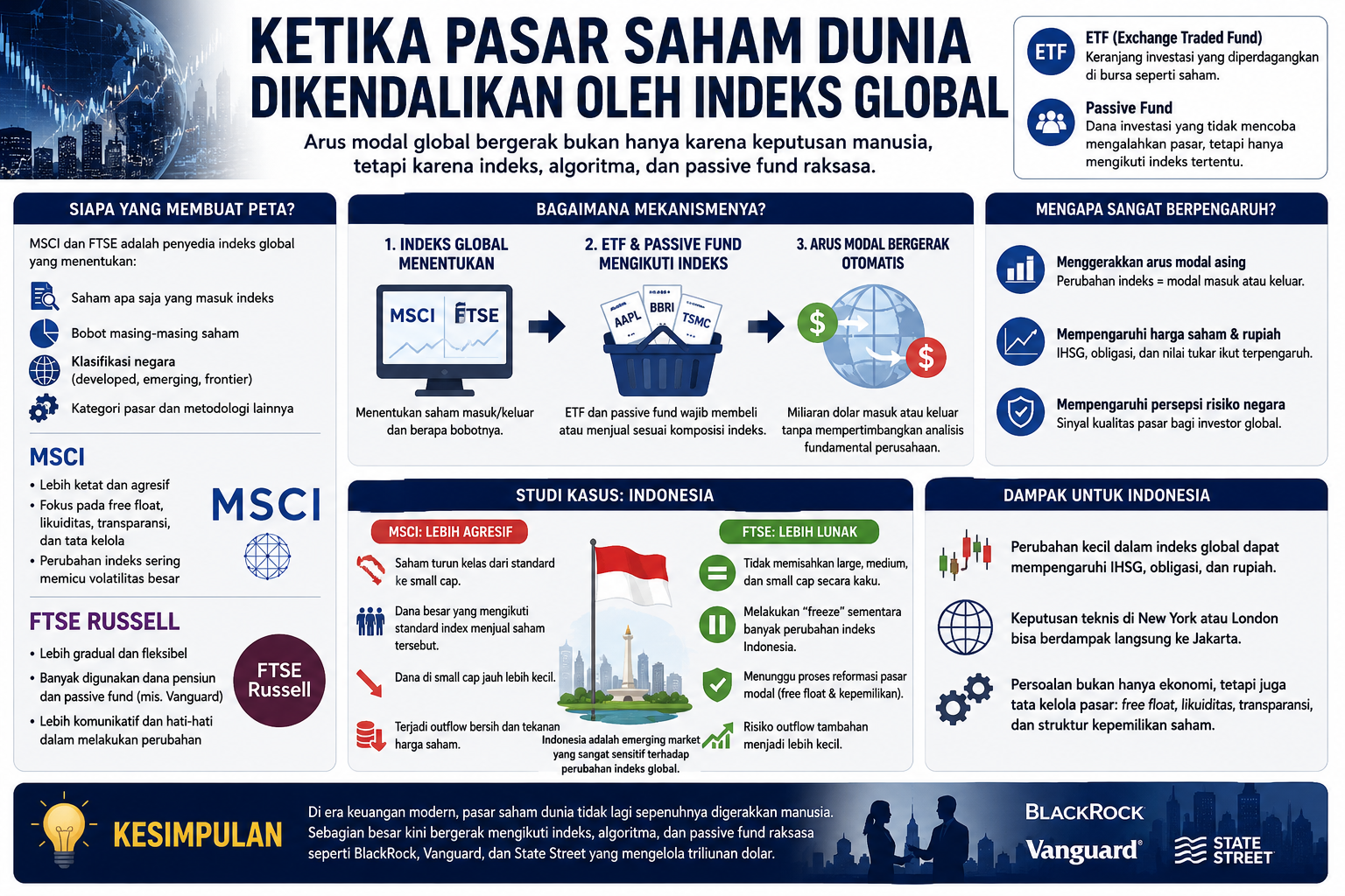 Ketika Pasar Saham Dunia Dikendalikan oleh Indeks Global