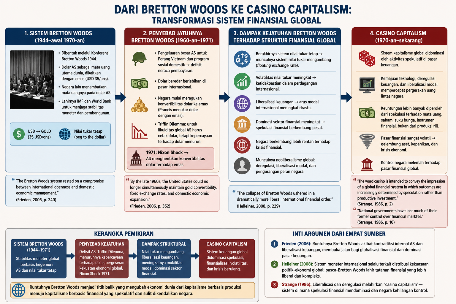 Dari Bretton Woods ke Casino Capitalism: Transformasi Kekuasaan dalam Sistem Finansial Global