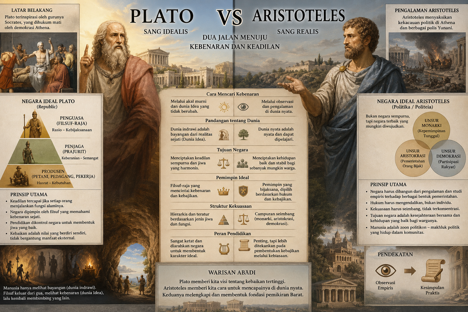 Plato dan Aristoteles: Mengapa Pertarungan Mereka Masih Menentukan Cara Kita Hidup