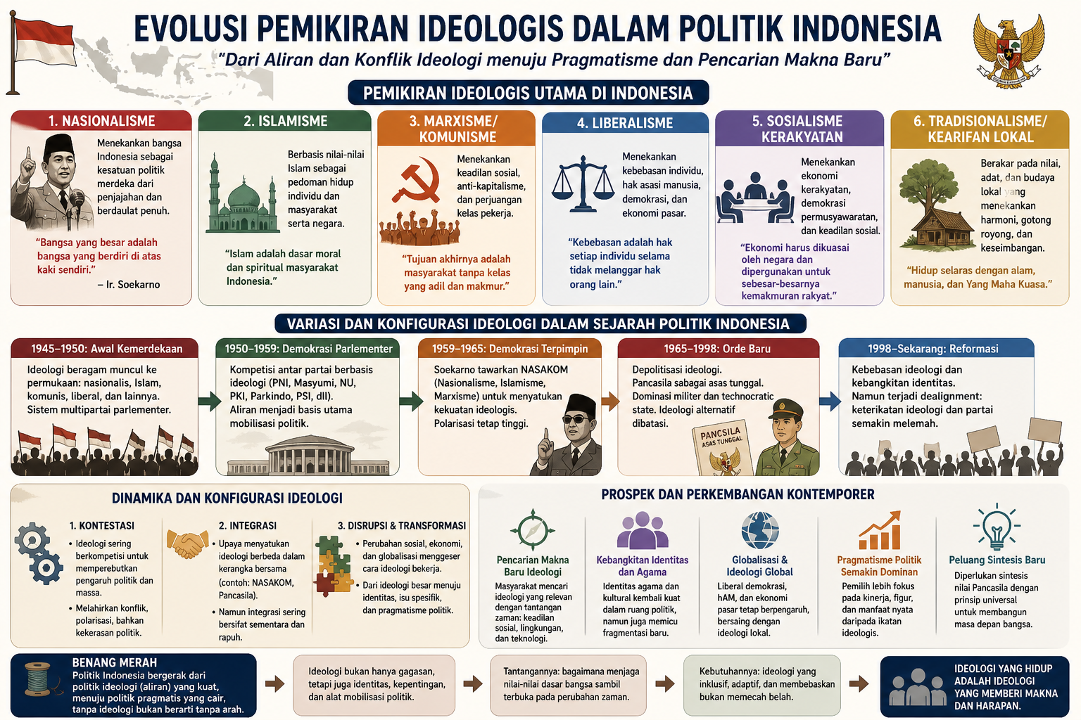 Dari Aliran ke Pragmatism: Evolusi Ideologi dalam Politik Indonesia
