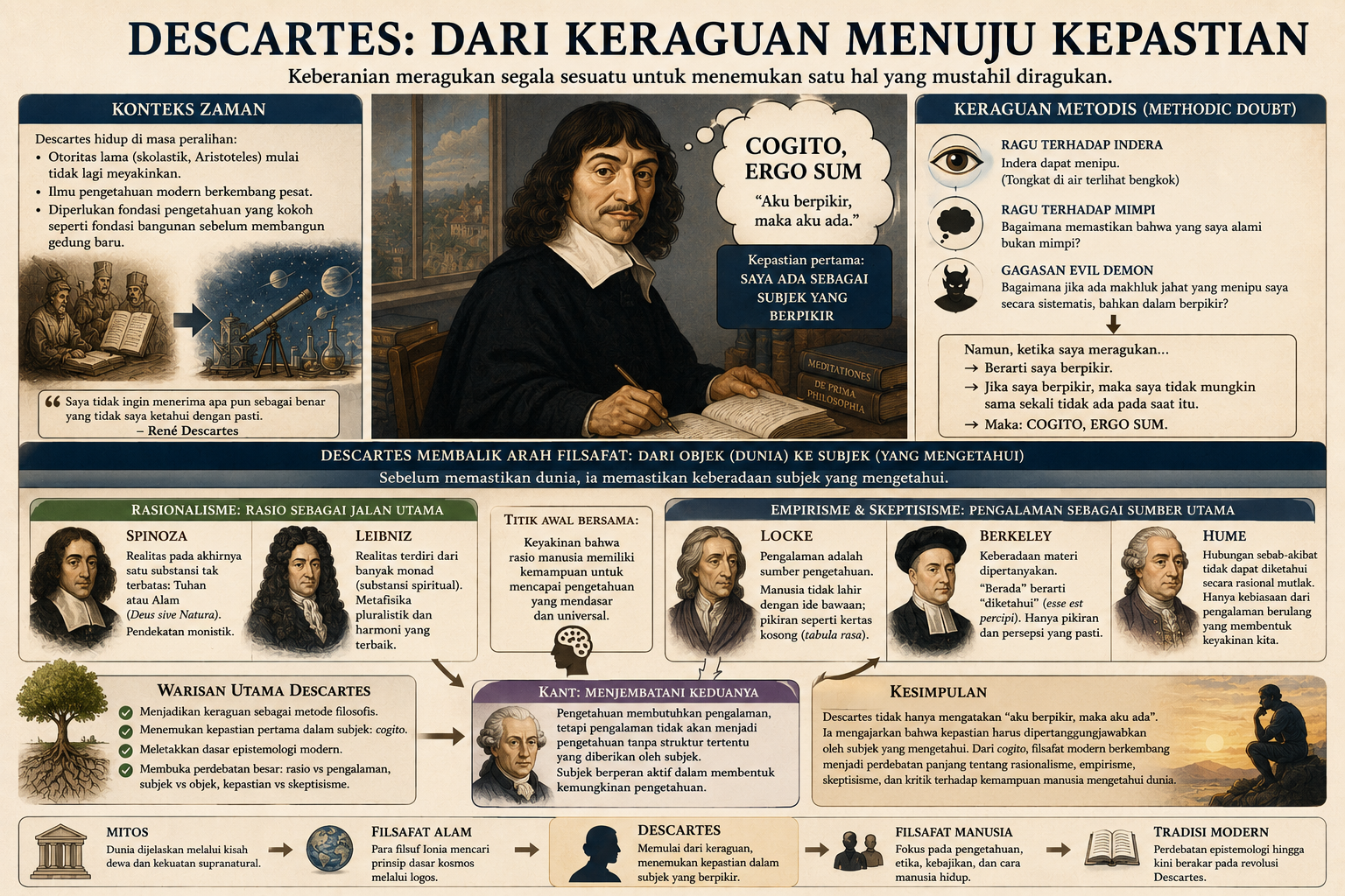 Descartes: Dari Keraguan Menuju Kepastian