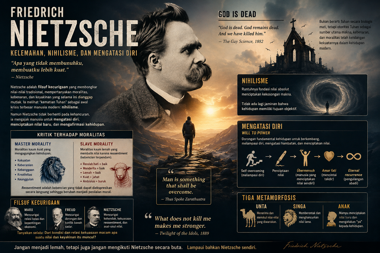 Friedrich Nietzsche: Jangan Menjadi Lemah di Hadapan Kehidupan