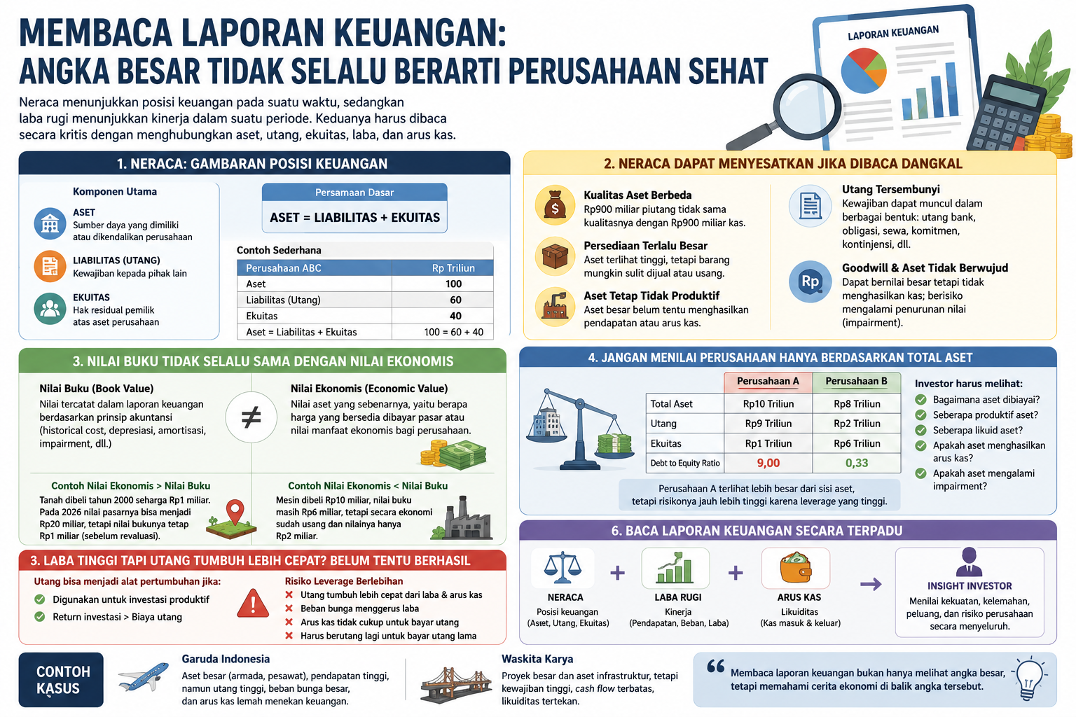 Membaca Laporan Keuangan: Ketika Angka Besar Tidak Selalu Berarti Perusahaan Sehat
