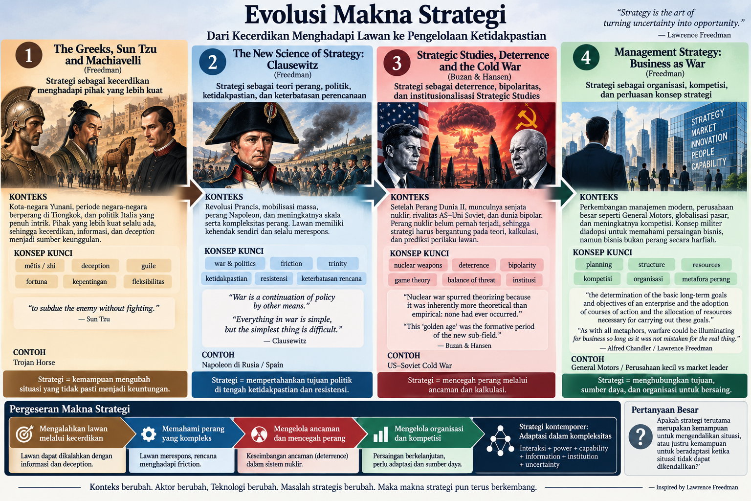 Evolusi Makna Strategi: Dari Mengendalikan Lawan Menuju Kemampuan Beradaptasi